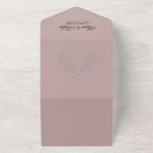 Brossé Superposition florale Tout en un Invitation (Dehors)