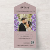 Brossé Superposition florale Tout en un Invitation (À l'intérieur)