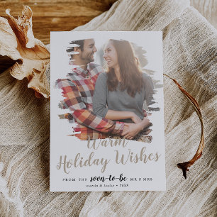 Brossé Tan Chaleureux voeux Carte photo