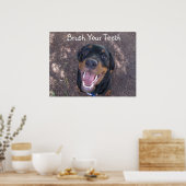 Brosse tes dents Rottweiler Poster de chiot (Cuisine)