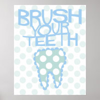 Brosse tes dents Salle de bain Poster pour dentist