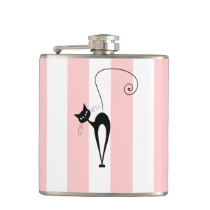 Brosse trendy zwarte kattenstrepen heupfles