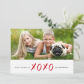 Brossé XOXO Photo Carte Saint-Valentin (Debout devant)