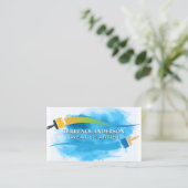 Brosses | Aquarelle brossée Carte de visite (Debout devant)