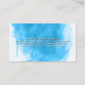 Brosses | Aquarelle brossée Carte de visite (Dos)