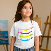 Brosses colorées T-shirt filles