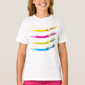 Brosses colorées T-shirt filles (Devant)