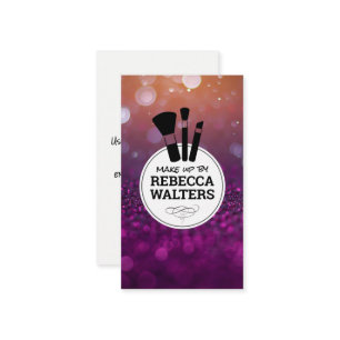 Brosses de maquillage Sparkly Bokeh Carte de vis