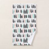 Brosses et motif de courses d'encre (Serviette à main)