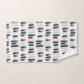 Brosses et motif de courses d'encre (Serviette à main)