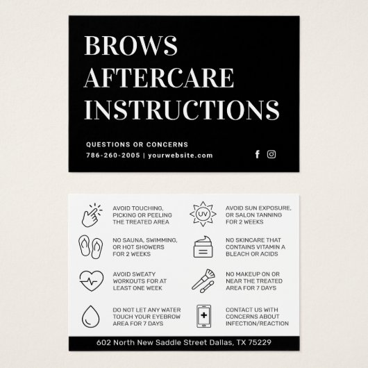 Brosses modernes - Fiche d'instructions sur le sou (Devant & derrière)