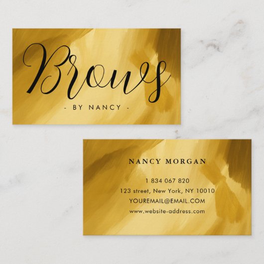 Brosses Typographie Carte de visite de trait bross (Devant / Derrière)