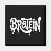 Brotein Protein Funny Bro Gym LGBTQ Gay Pride Ally Magneet (Voorkant)