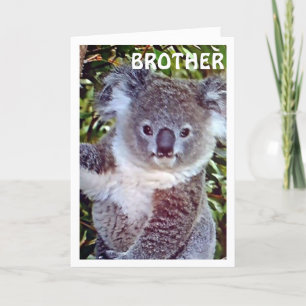 BROTHE THIS "KOALA BIRTHDAY CARD IS JUST FOR YOU KAART