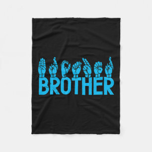 Brother American Gebarentaal Doof Bewustzijn Supp Fleece Deken