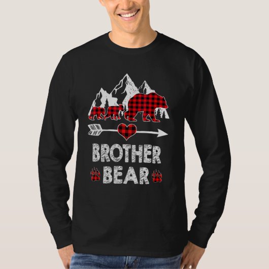 Brother Bear Red Buffalo Plaid Brother Bear Pajam T-shirt (Voorkant)