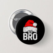 Brother Big Santa Christmas Family Matching Pyjama Ronde Button 5,7 Cm (Voorkant /achterkant)