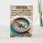 Brother Birthday, 5" x 7" Carte de voeux pliée (Devant)