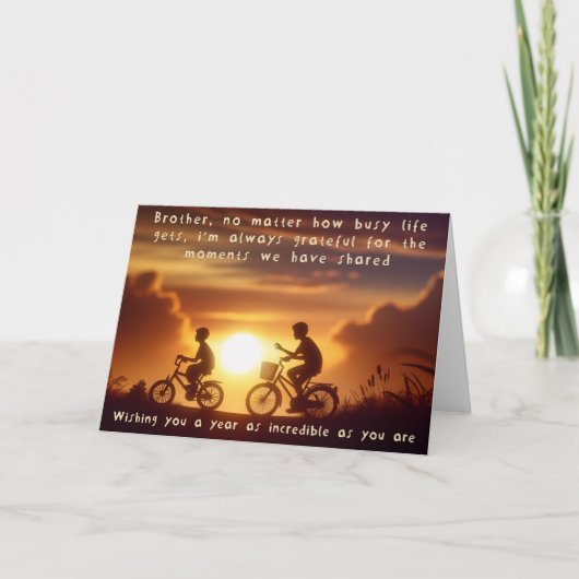 Brother Birthday Card Kaart (Voorkant)