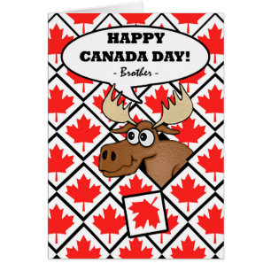 Brother Canada Day Funny Moose Maple Leaves