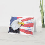 Brother, carte d'anniversaire américaine<br><div class="desc">Pour un Frère. Une grande carte d'anniversaire pour un vrai patriote américain. Doté d'un aigle et d'un drapeau chauds américains.</div>