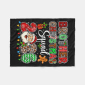 Brother Christmas Crew 2026 Leopard Funny Santa Fa Fleece Deken (Voorkant (Horizontaal))