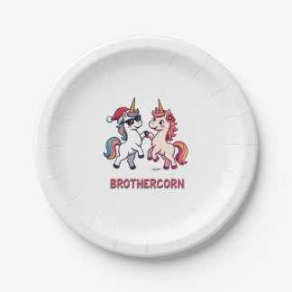 Brother-corn Unicorn Matching Family Pajama Christ Papieren Bordje