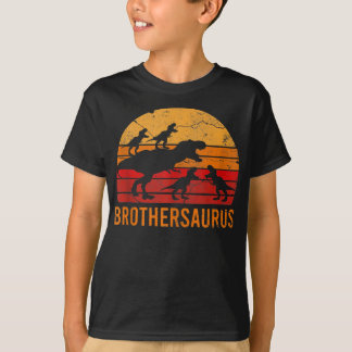 Brother Dinosaur 5 kind Funny Big Little Brother T-shirt