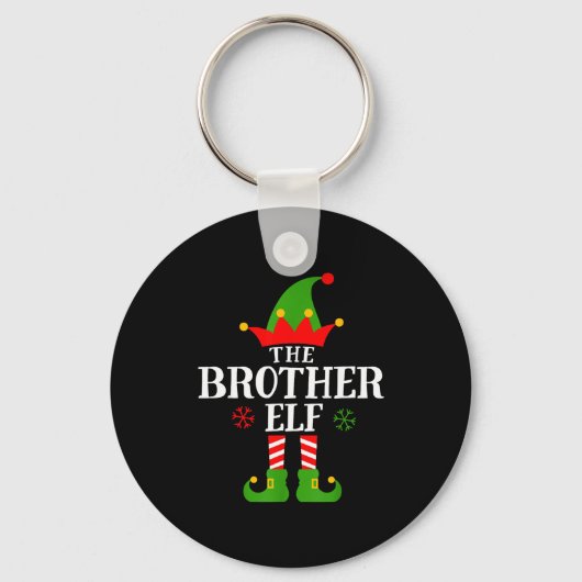 Brother Elf Funny Matching Family Group Christmas Sleutelhanger (Voorkant)