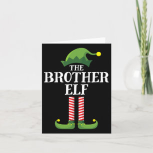 Brother Elf Matching Family Group kerstparty Kaart