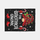Brother Gnome Matching Christmas Pjs For Family Fleece Deken (Voorkant (Horizontaal))