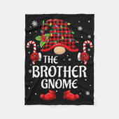 Brother Gnome Matching Christmas Pjs For Family Fleece Deken (Voorkant)