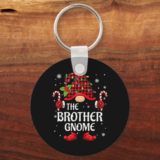 Brother Gnome Matching Christmas Pjs For Family Sleutelhanger (Voorkant)