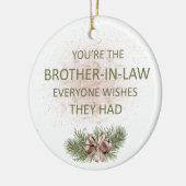 'Brother-in-law'-cadeau Keramisch Ornament (Links)