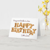 Brother-in-Law, une carte d'anniversaire pour un a (Fleur jaune)