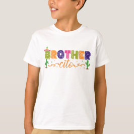 Brother Matching 1e verjaardag Fiesta Party T-shirt