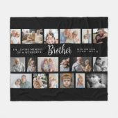 Brother Memorial 18 Photo Collage Fleece Deken (Voorkant (Horizontaal))