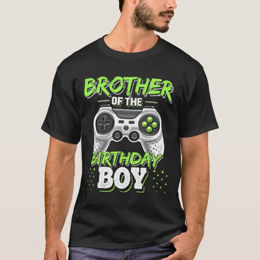Brother Of The Birthday Boy Matching Video Game Bi T-shirt (Voorkant)