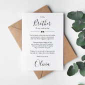 Brother Of The Bride Personalized Wedding Message 