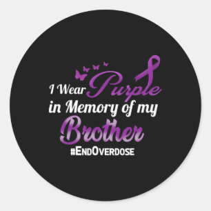 Brother Overdose Awareness Memory Ronde Sticker