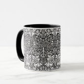 Brother Rabbit Black Pattern William Morris Mok (Voorkant links)