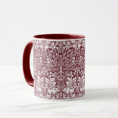 Brother Rabbit Maroon Pattern William Morris Mok (Voorkant links)