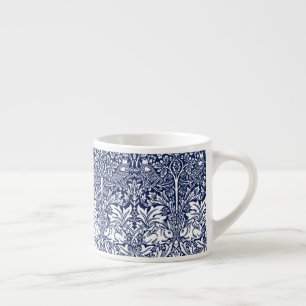 Brother Rabbit Navy Blauwe Patroon William Morris Espresso Kop