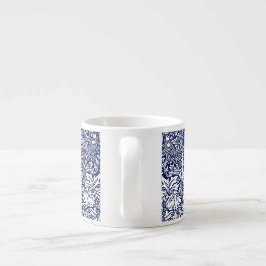 Brother Rabbit Navy Blue Pattern William Morris Espresso Kop (Achterkant)