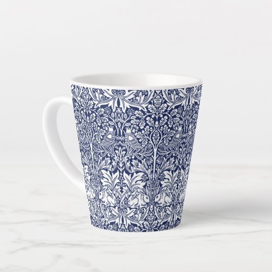 Brother Rabbit Navy Blue Pattern William Morris Latte Mok (Linkerhoek)