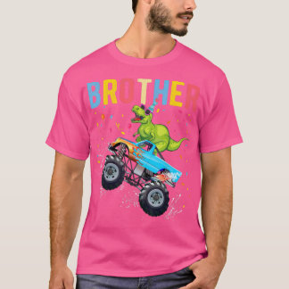 Brother TRex Dinosaur Monster truck Birthday Famil T-shirt