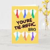 Brother Vaderdag Stropdas-verharde Shirten en Stro Kaart (Gele Bloem)