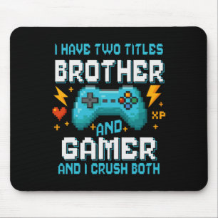 Brotherand Gamer Pixel Console Videogame Speler G Muismat