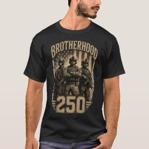 Brotherhood 250 Amerikaanse Militaire Patriottisch T-shirt