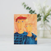 Brothers Contemporary Art Schilderij Ansichtkaart Briefkaart (Staand voorkant)